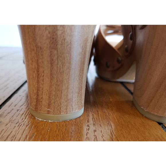 Korks by Kork Ease Tan Bagley Strap Buckle Heel Leather Sandals Size 7 Classic - Picture 13 of 16